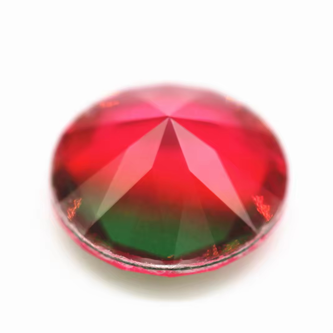 6.0mm -16mm Round Brilliant Cut Shape Synthetic Tourmaline Loose Gems Interphase Mixed Color Joint Process Crystal Glass Gems - Image 2