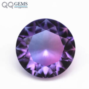 6.0mm -16mm Round Brilliant Cut Shape Synthetic Tourmaline Loose Gems Interphase Mixed Color Joint Process Crystal Glass Gems