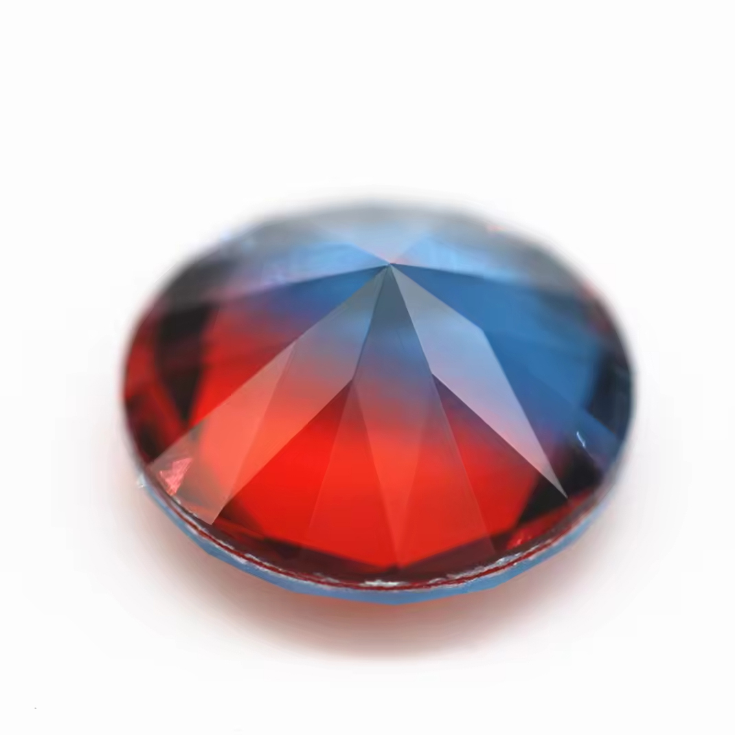 6.0mm -16mm Round Brilliant Cut Shape Synthetic Tourmaline Loose Gems Interphase Mixed Color Joint Process Crystal Glass Gems - Image 2