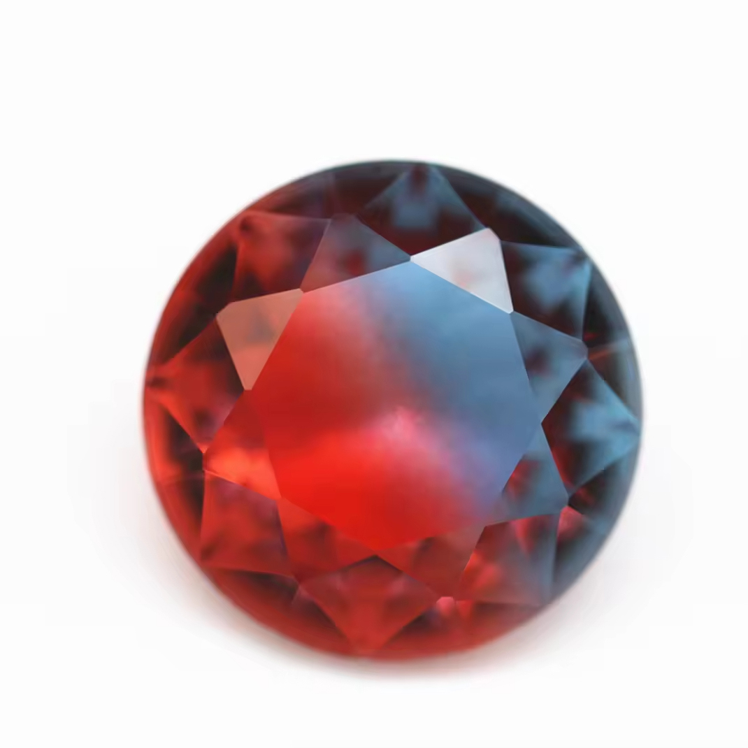 6.0mm -16mm Round Brilliant Cut Shape Synthetic Tourmaline Loose Gems Interphase Mixed Color Joint Process Crystal Glass Gems - Image 3