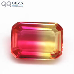 4*6mm-13*18mm Octagon Step Cut Shape Synthetic Tourmaline Loose Gemstones Rectangle Emerald Cut Crystal Glass Tourmaline Gems