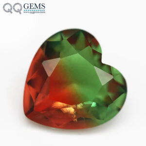 6*6mm-16*16mm Heart Faceted Cut Shape Synthetic Tourmaline Loose Gems Interphase Multicolor Joint Technology Crystal Glass Gems