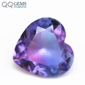 6*6mm- 16*16mm Heart Faceted Cut Shape Synthetic Tourmaline Loose Gems Interphase Multicolor Joint Technology Crystal Glass Gems