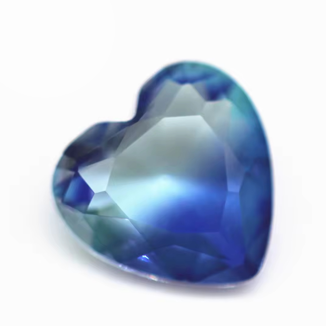 6*6mm-16*16mm Heart Faceted Cut Shape Synthetic Tourmaline Loose Gems Interphase Multicolor Joint Technology Crystal Glass Gems - Image 2