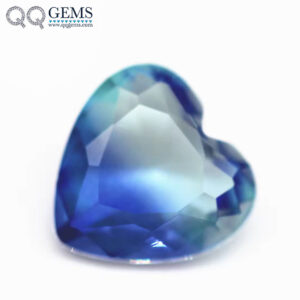 6*6mm-16*16mm Heart Faceted Cut Shape Synthetic Tourmaline Loose Gems Interphase Multicolor Joint Technology Crystal Glass Gems