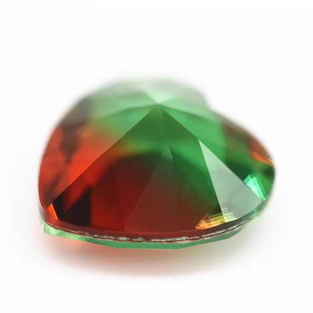 6*6mm-16*16mm Heart Faceted Cut Shape Synthetic Tourmaline Loose Gems Interphase Multicolor Joint Technology Crystal Glass Gems - Image 5