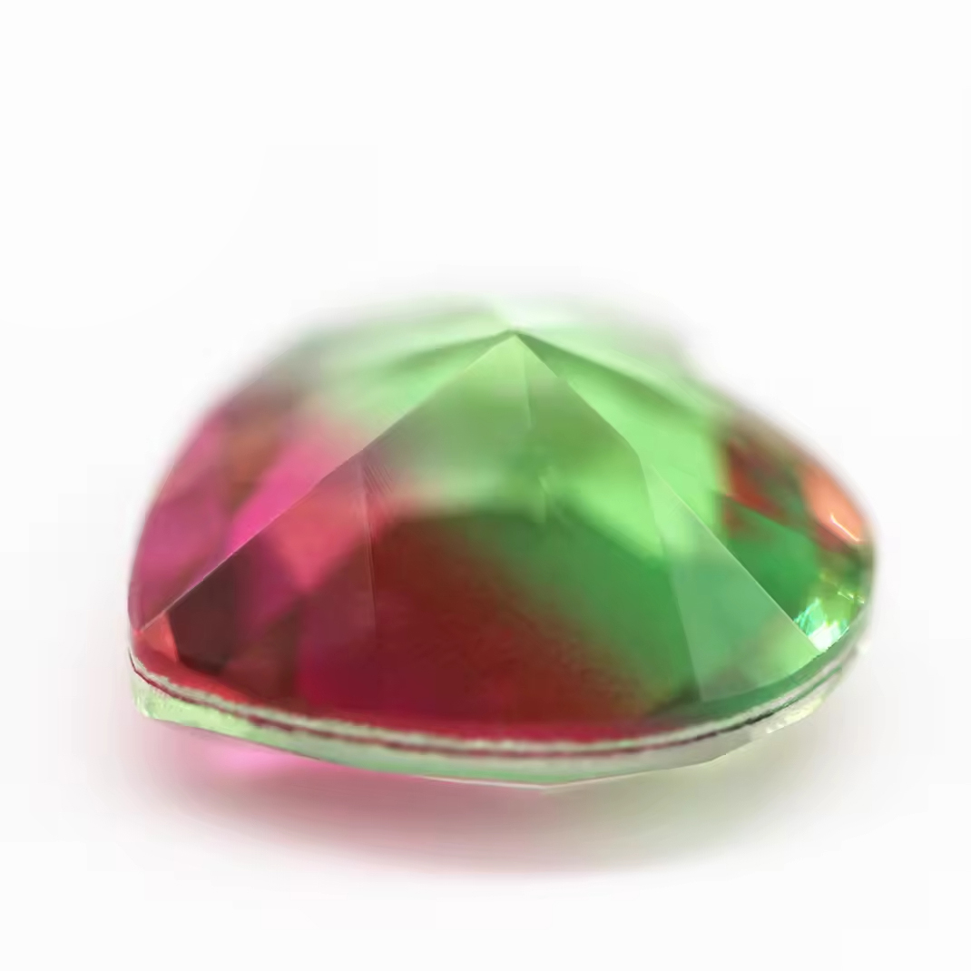 6*6mm-16*16mm Heart Faceted Cut Shape Synthetic Tourmaline Loose Gems Interphase Multicolor Joint Technology Crystal Glass Gems - Image 2