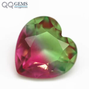 6*6mm-16*16mm Heart Faceted Cut Shape Synthetic Tourmaline Loose Gems Interphase Multicolor Joint Technology Crystal Glass Gems