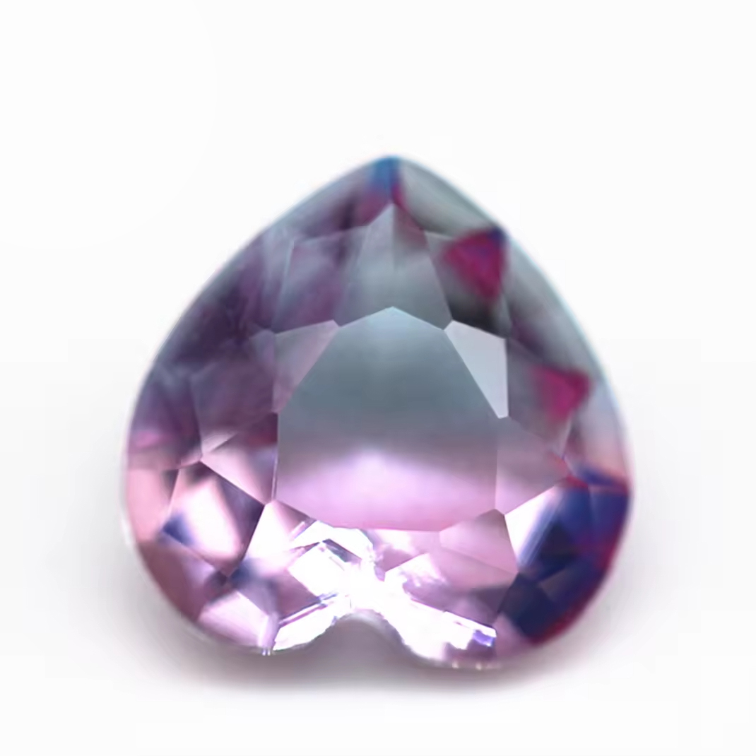 6*6mm-16*16mm Heart Faceted Cut Shape Synthetic Tourmaline Loose Gems Interphase Multicolor Splice Technology Crystal Glass Gems - Image 3