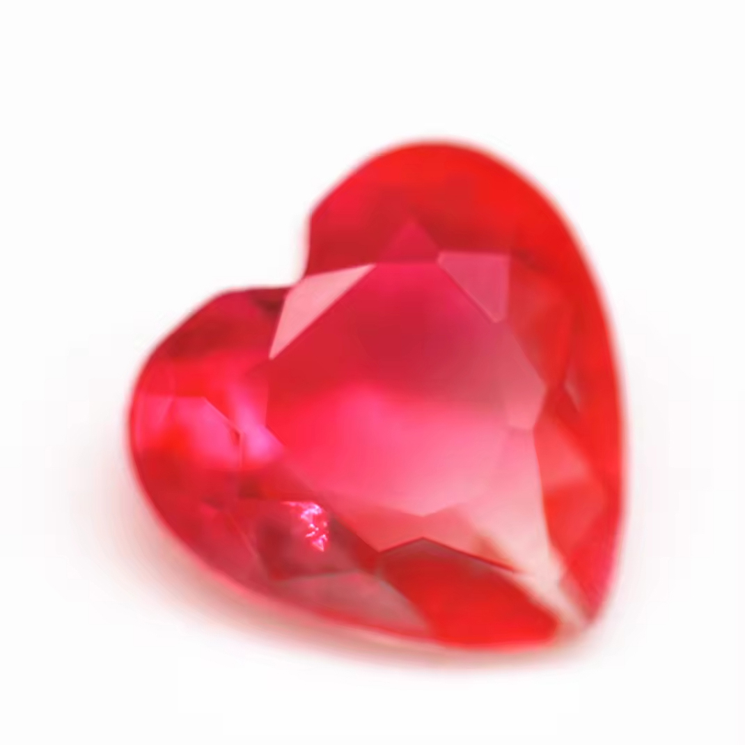 6*6mm-16*16mm Heart Faceted Cut Shape Synthetic Tourmaline Loose Gems Mixed Multicolor Joint Technology Crystal Glass Gems - Image 2