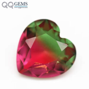 6*6mm-16*16mm Heart Faceted Cut Shape Synthetic Tourmaline Loose Gems Technology Crystal Glass Gems