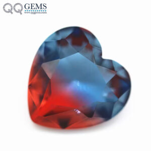 6*6mm-16*16mm Heart Faceted Cut Shape Synthetic Tourmaline Loose Gems Mixed Multicolor Joint Technology Crystal Glass Gems