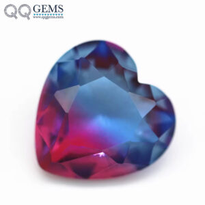 6*6mm-16*16mm Heart Faceted Cut Shape Synthetic Tourmaline Loose Gems Mixed Multicolor Crystal Glass Gems