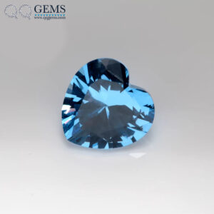 Diamond Cut Heart Cut 119# Aquamarine Blue Spinel Loose Gemstones Heart Shape Synthetic Spinel 119# Aquamarine Spinel Gemstones