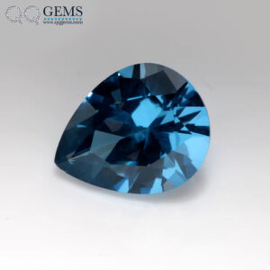 Faceted Cut Pear Cut 119# Aquamarine Blue Spinel Loose Gemstones Pear Shape Synthetic Spinel 119# Aqua Blue Spinel Gemstones