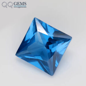 Good Quality square Shape Princess Cut 120# Blue Spinel Loose Gemstones square Cut Synthetic Blue Spinel 120# Sapphire Gemstones