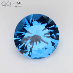 Hot Selling 0.8mm-12mm Round Brilliant Cut 120# Blue Spinel Loose Gemstones Round Shape Synthetic Sapphire 120# Spinel Gemstones