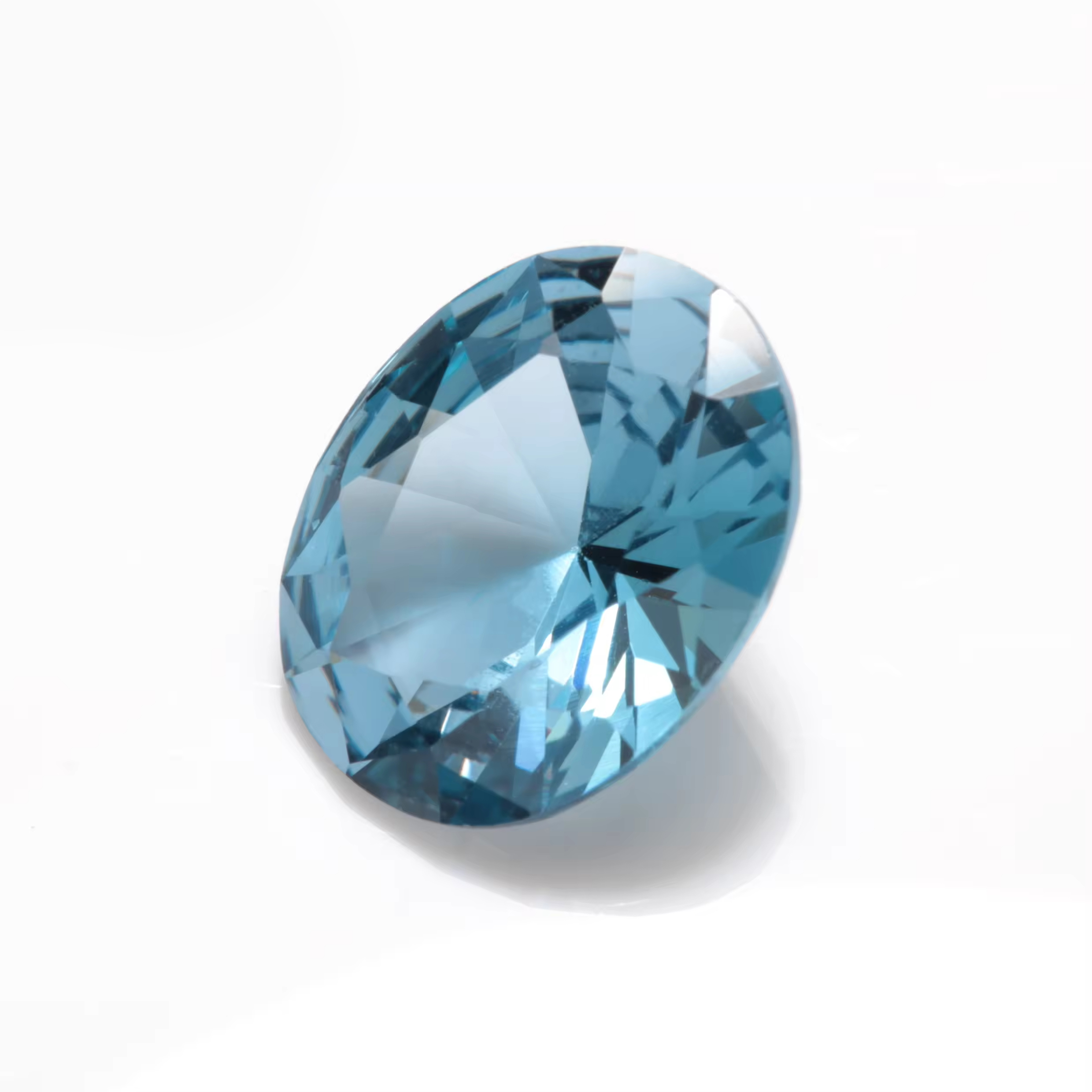 Machine Cut Oval Cut 106# Light Aquamarine Blue Spinel Loose Gemstones Oval Shape Synthetic Spinel 106# Light Blue Spinel Stones - Image 3