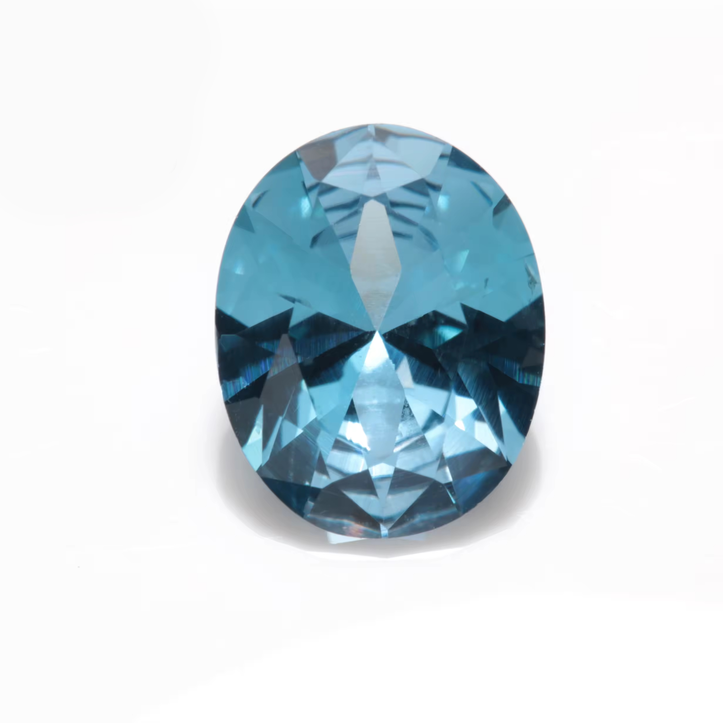 Machine Cut Oval Cut 106# Light Aquamarine Blue Spinel Loose Gemstones Oval Shape Synthetic Spinel 106# Light Blue Spinel Stones - Image 4