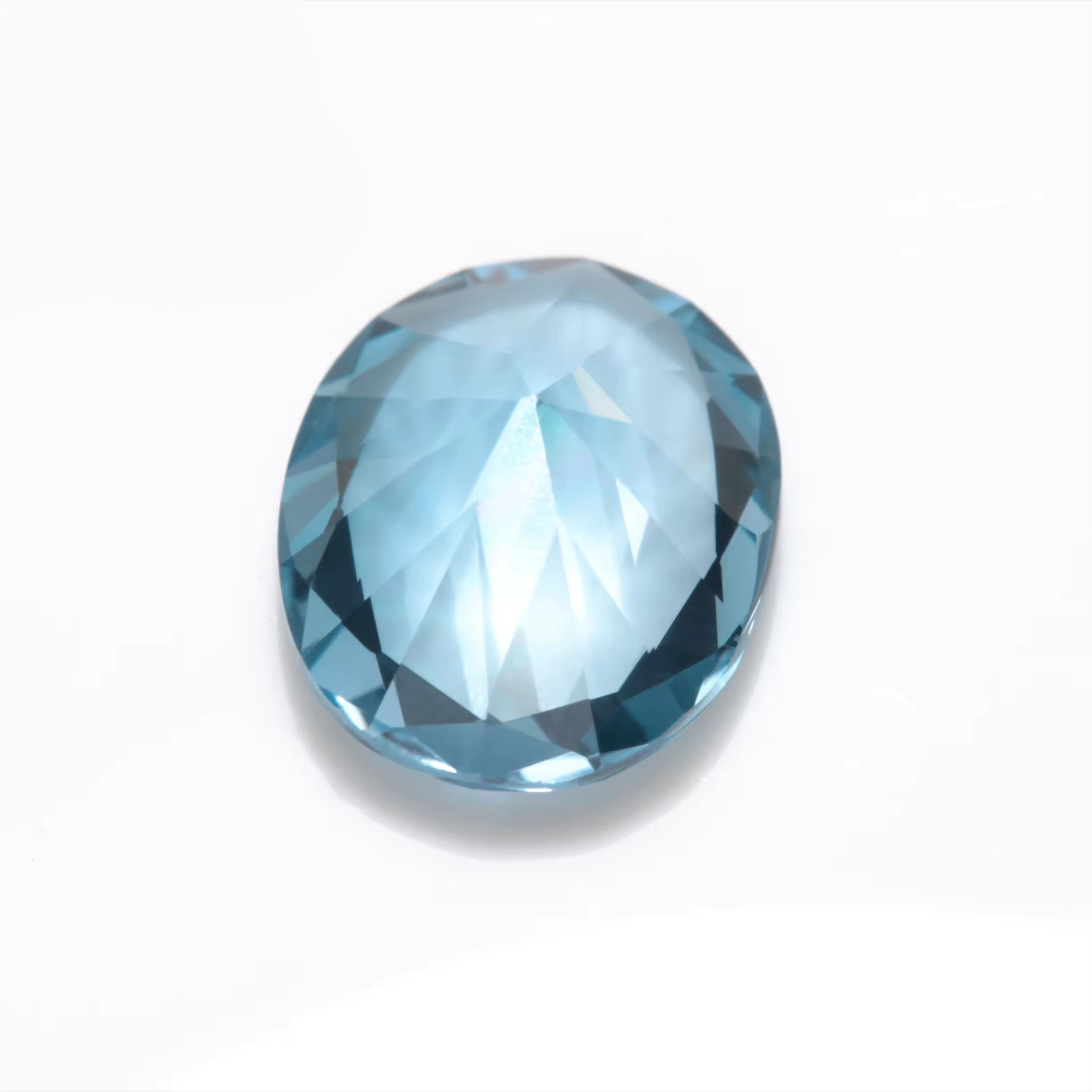 Machine Cut Oval Cut 106# Light Aquamarine Blue Spinel Loose Gemstones Oval Shape Synthetic Spinel 106# Light Blue Spinel Stones - Image 5