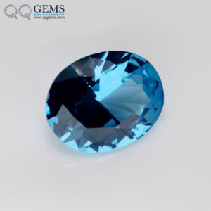 Machine Cut Oval Cut 119# Aquamarine Blue Spinel Loose Gemstones Oval Shape Synthetic Spinel Aqua Blue 119# Spinel Gemstones