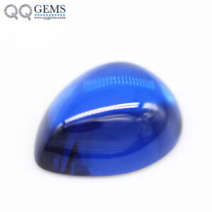 Pear Flat Back Cabochon Cut 113# Blue Spinel Loose Gemstones Pear Cabochon Synthetic Spinel Blue 113# Spinel Sapphire Gemstones