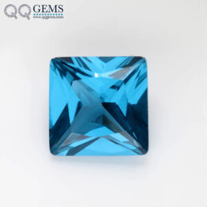 Princess Cut 108# Light Aquamarine Blue Spinel Loose Gemstones square Shape Synthetic Aquamarine 108# Spinel Gems