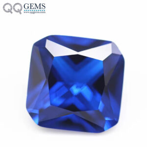 Princess Cut square Corner 113# Blue Spinel Loose Gemstone square Cut Corner Synthetic Spinel 113# Sapphire Blue Spinel Gemstone
