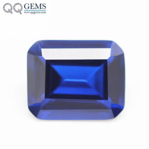 Rectangle Octagon Step Cut 113# Blue Spinel Loose Gemstones Emerald Cut Synthetic Spinel 113# Spinel Sapphire Blue Gemstones