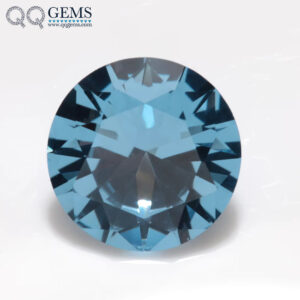 Round Brilliant Cut 106# Light Aquamarine Blue Spinel Loose Gemstones Round Shape Synthetic Spinel 106# Aquamarine Spinel Stones