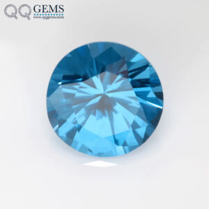 Round Brilliant Cut 108# Light Aquamarine Blue Spinel Gemstones Round Shape Synthetic Spinel Aquamarine 108# Spinel Loose Stones