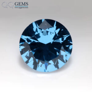 Round Brilliant Cut 119# Aquamarine Blue Spinel Loose Gemstones Round Shape Synthetic Spinel 119# Spinel Aquamarine Gemstones