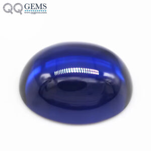 Round Flatback Cabochon Cut 113# Blue Spinel Loose Gemstones Round Cabochon Synthetic Spinel Blue 113# Sapphire Spinel Gemstones