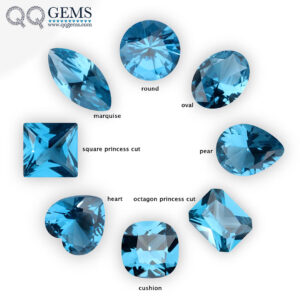 Round/oval/pear/heart/cushion Cut 108# Light Aquamarine Blue Spinel Loose Stone Fancy Cut Synthetic Spinel 108# Aquamarine Stone