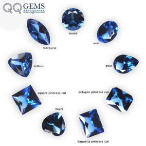 Round/oval/pear/heart/cushion/fancy Cut 119# Aquamarine Blue Spinel Loose Gemstones Synthetic Spinel 119# Spinel Aquamarine Gems
