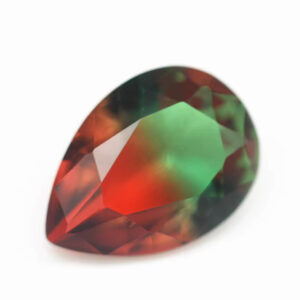 5*7mm-13*18mm Pear Faceted Cut Shape Synthetic Tourmaline Loose Gems Interphase Multicolor Splice Technology Crystal Glass Gems